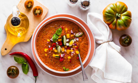 Restaurante Abadengo sopa de crema de tomate